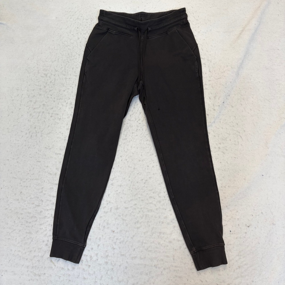 Lululemon Scuba Jogger Womens 6 Black High Rise Fleece Sweatpants